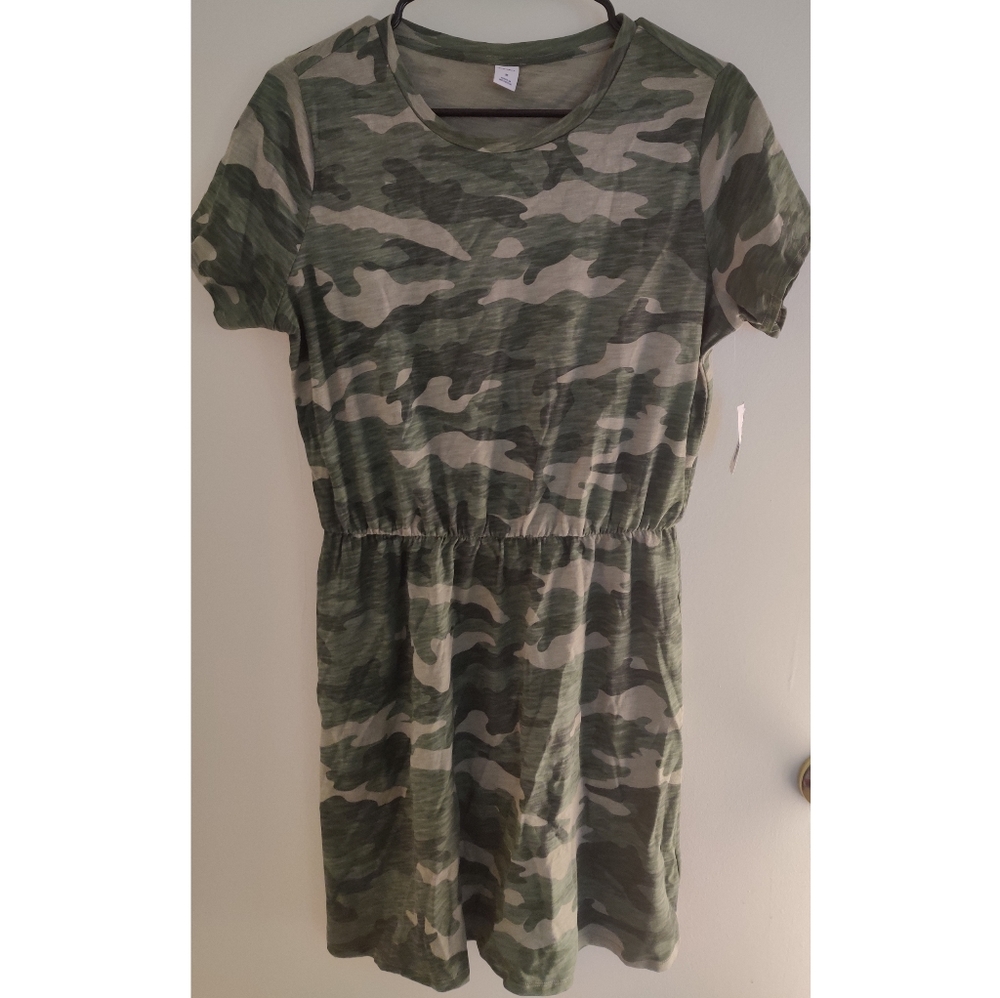 Green Camo print dress